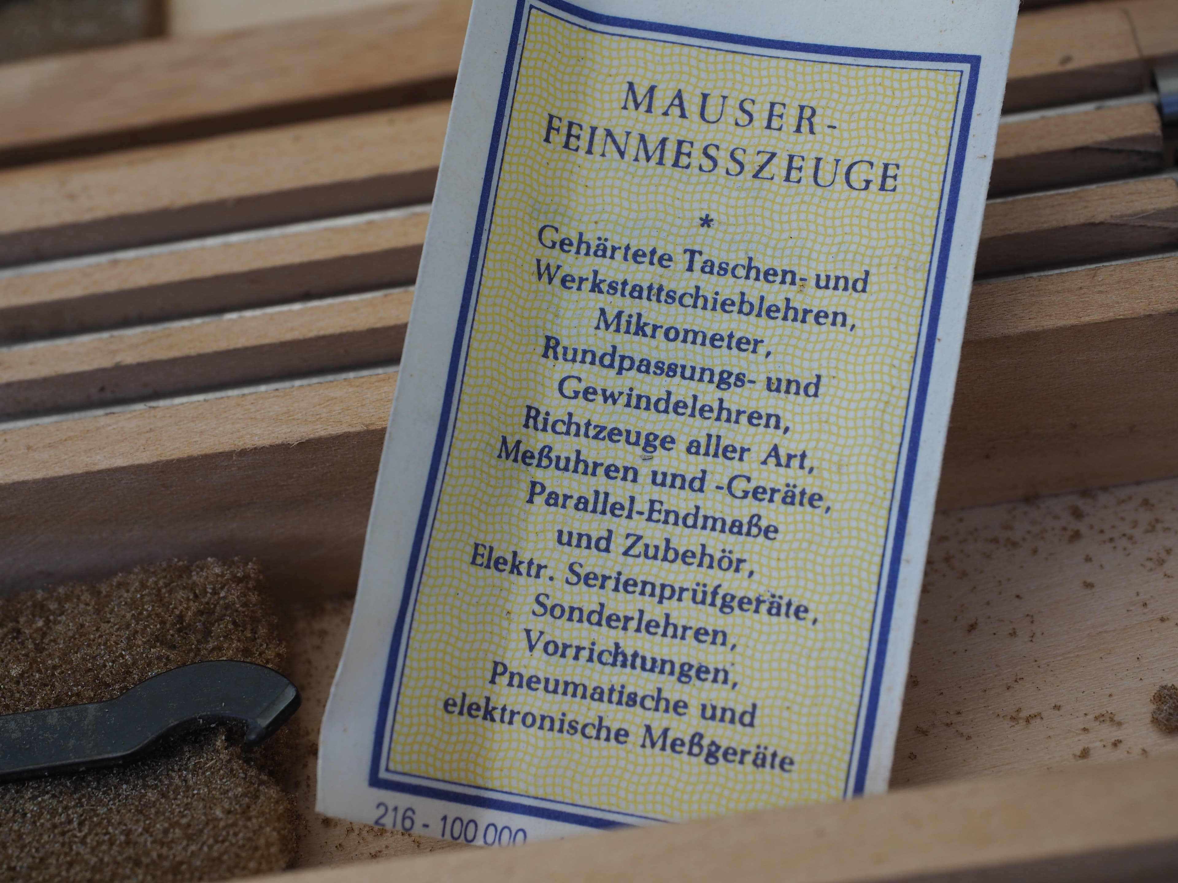 MAUSER Tiefenmikrometer-Satz 0–150 mm im Holzkoffer