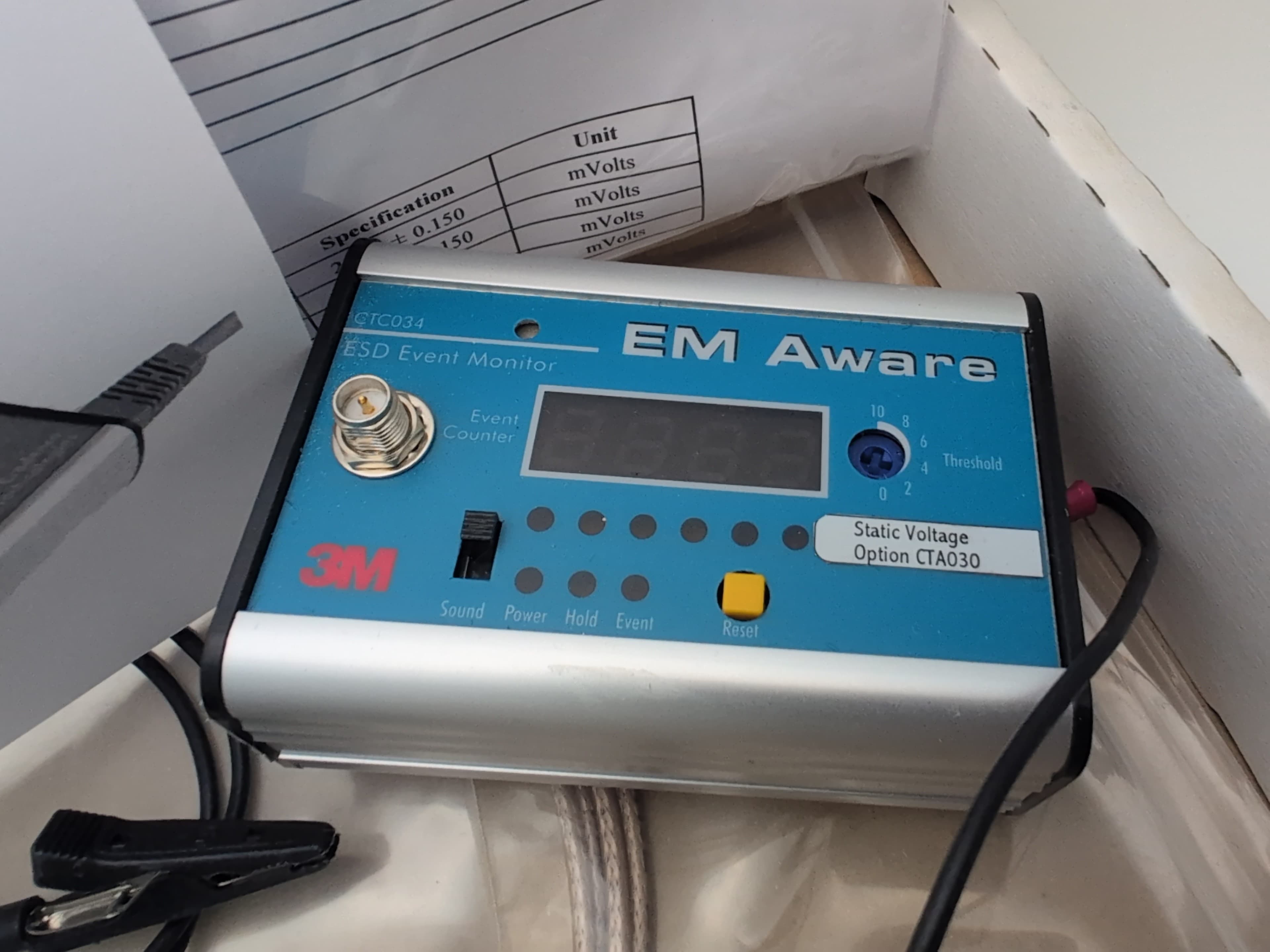 3M EM Aware ESD Event Monitor CTC034-030-3