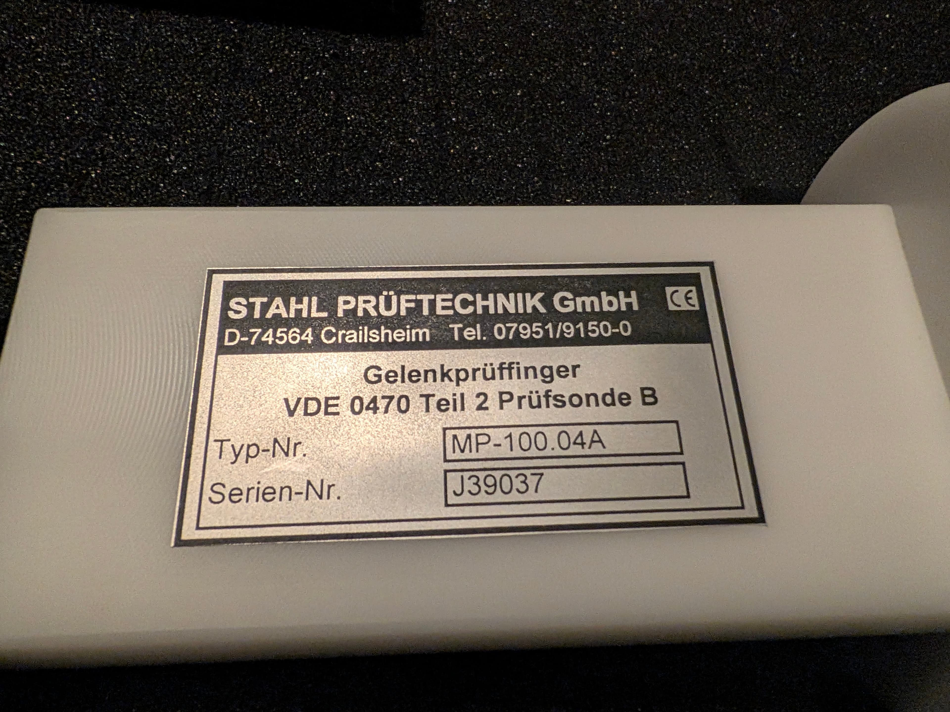 Prüfkoffer STAHL  MP-100.09B AC IP20 DIN VDE 0470 Prüfkugel 12,5 mm Signalgeber