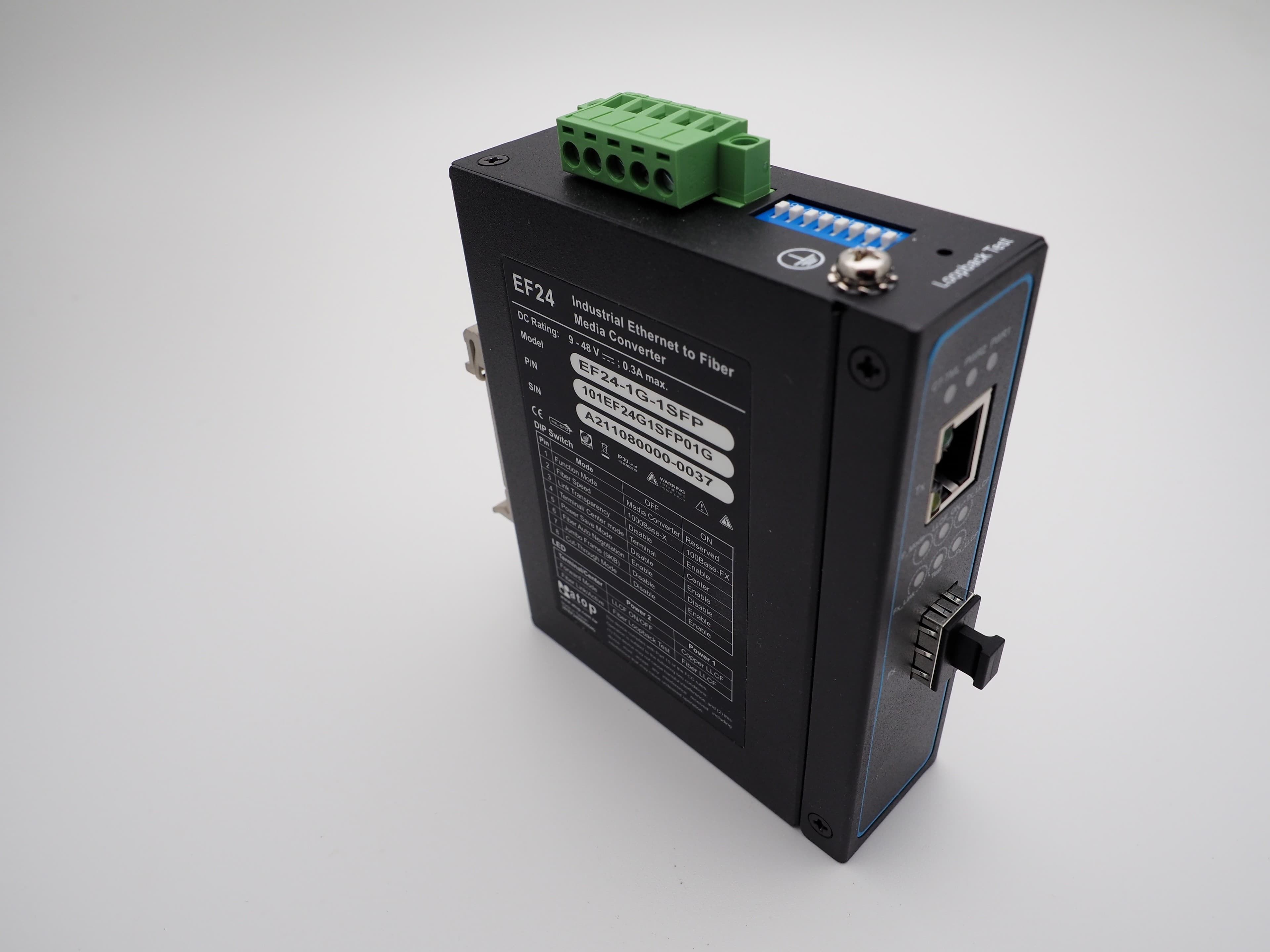 Atop EF24-1G-1SFP industrieller Ethernet-zu-Glasfaser-Medienkonverter
