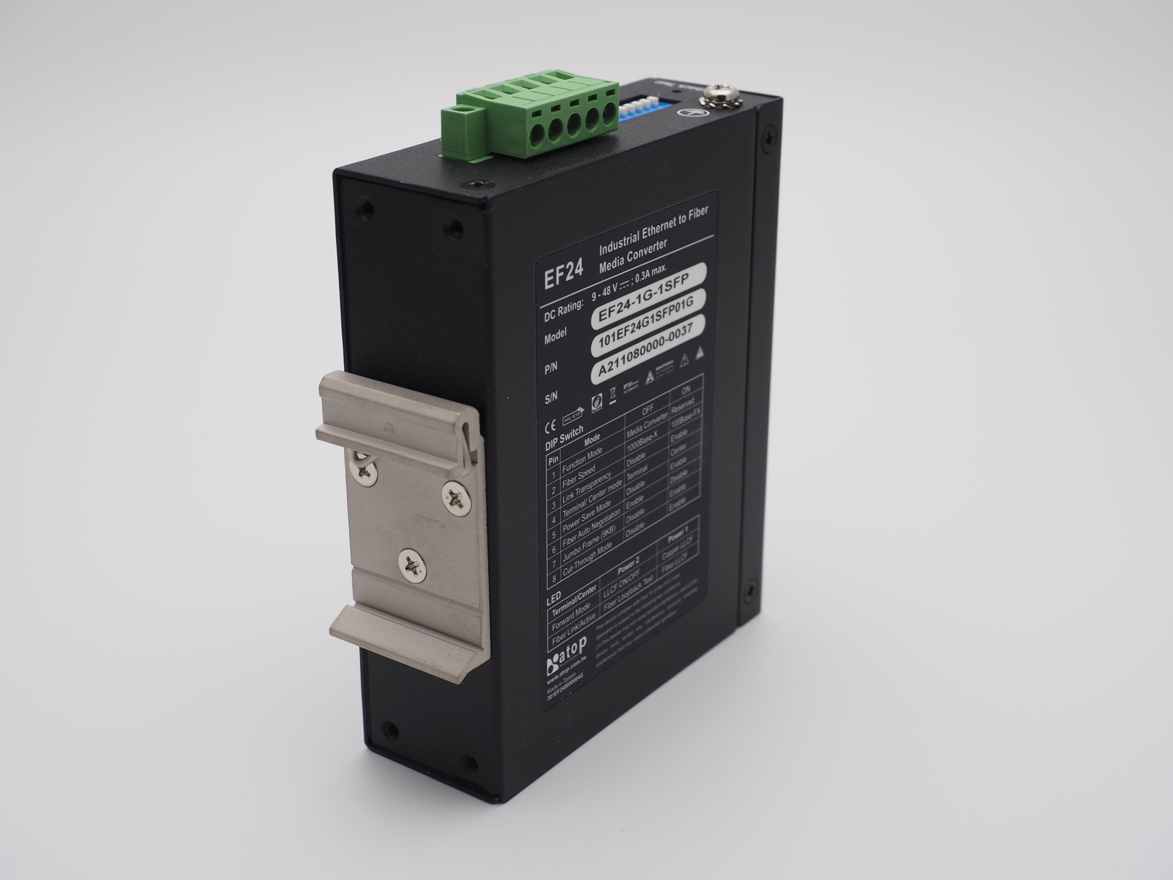 Atop EF24-1G-1SFP industrieller Ethernet-zu-Glasfaser-Medienkonverter